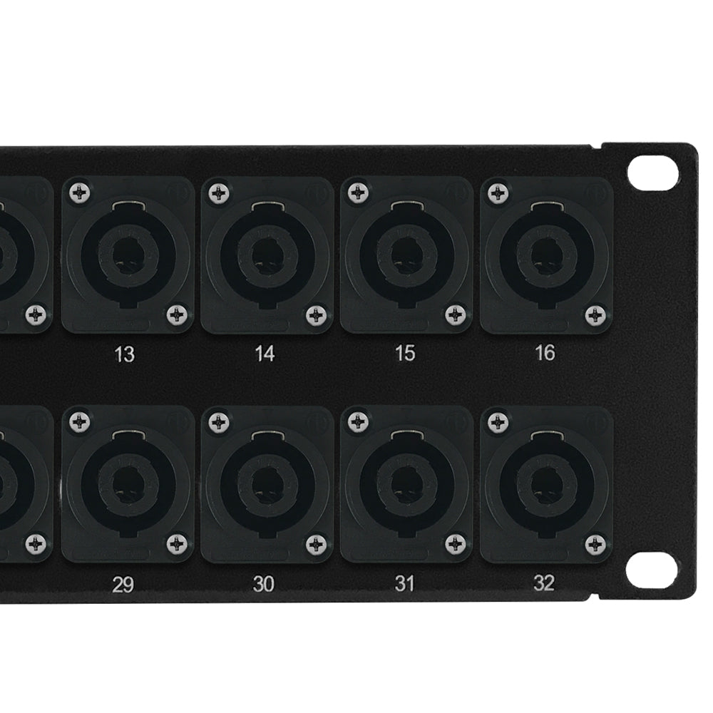 32-Port speakON patch panel, 19 inch rackmount 2U – Generic – Audio/Video Patch Panels (photo 2)