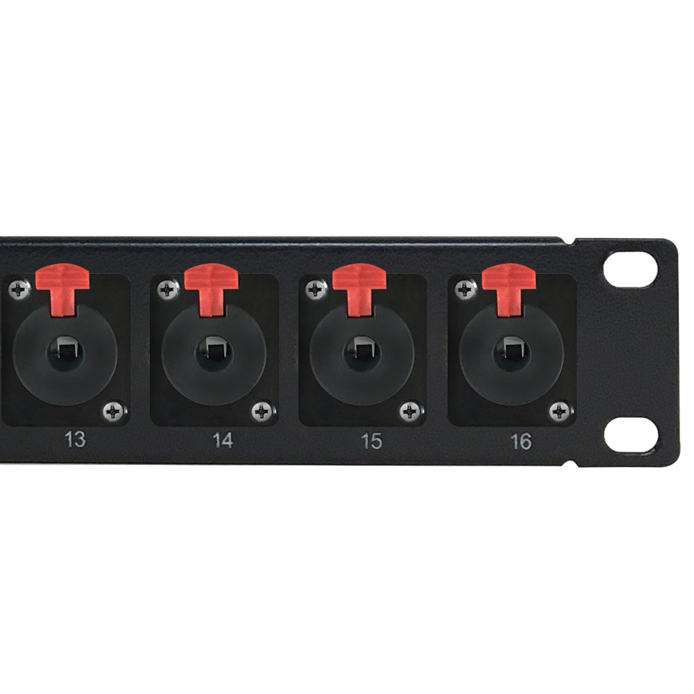 16-port 1/4" TRS female patch panel, 19 inch rackmount 1U – Generic – Audio/Video Patch Panels (photo 2)