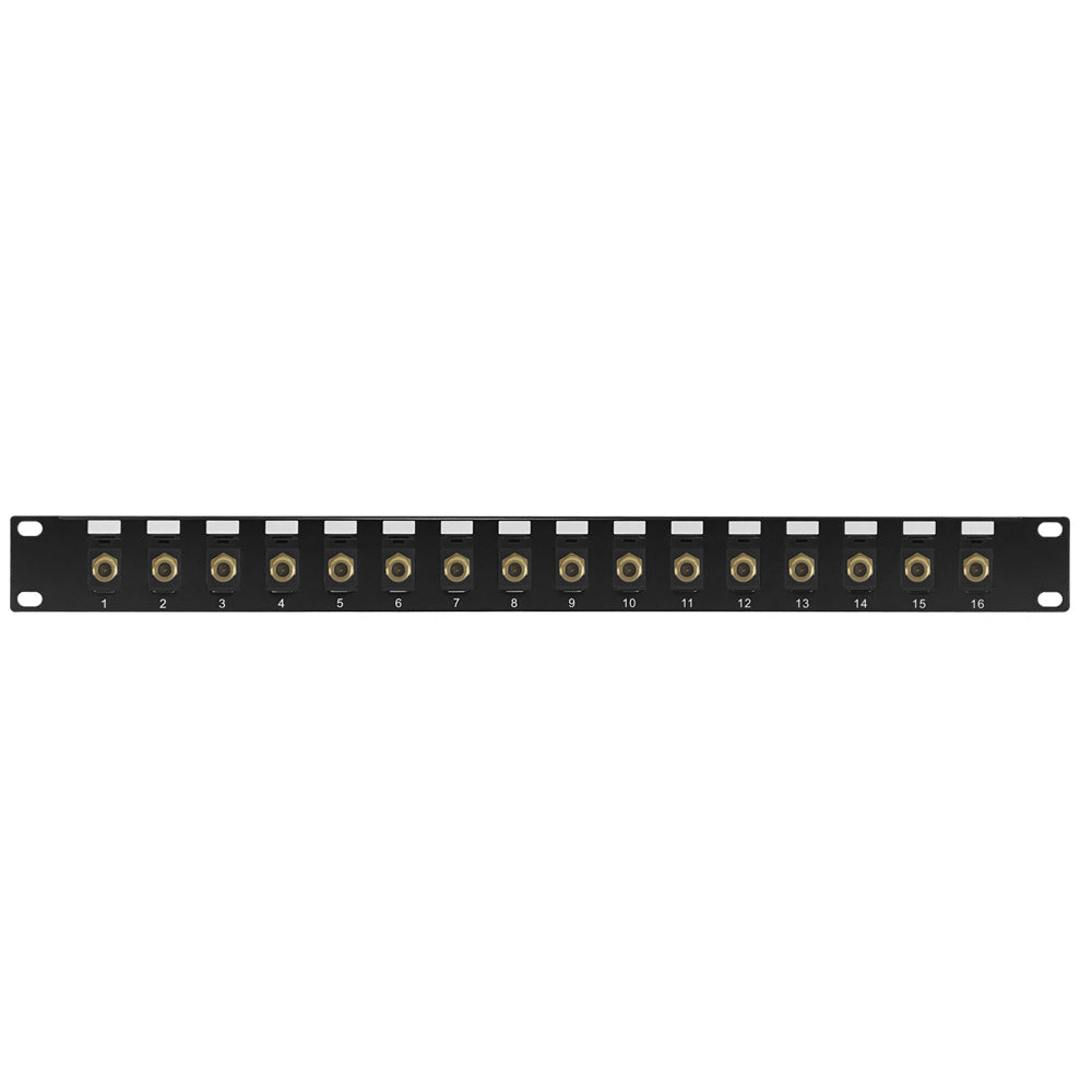 16-port F-Type Patch Panel, 19 inch Rackmount 1U – Generic