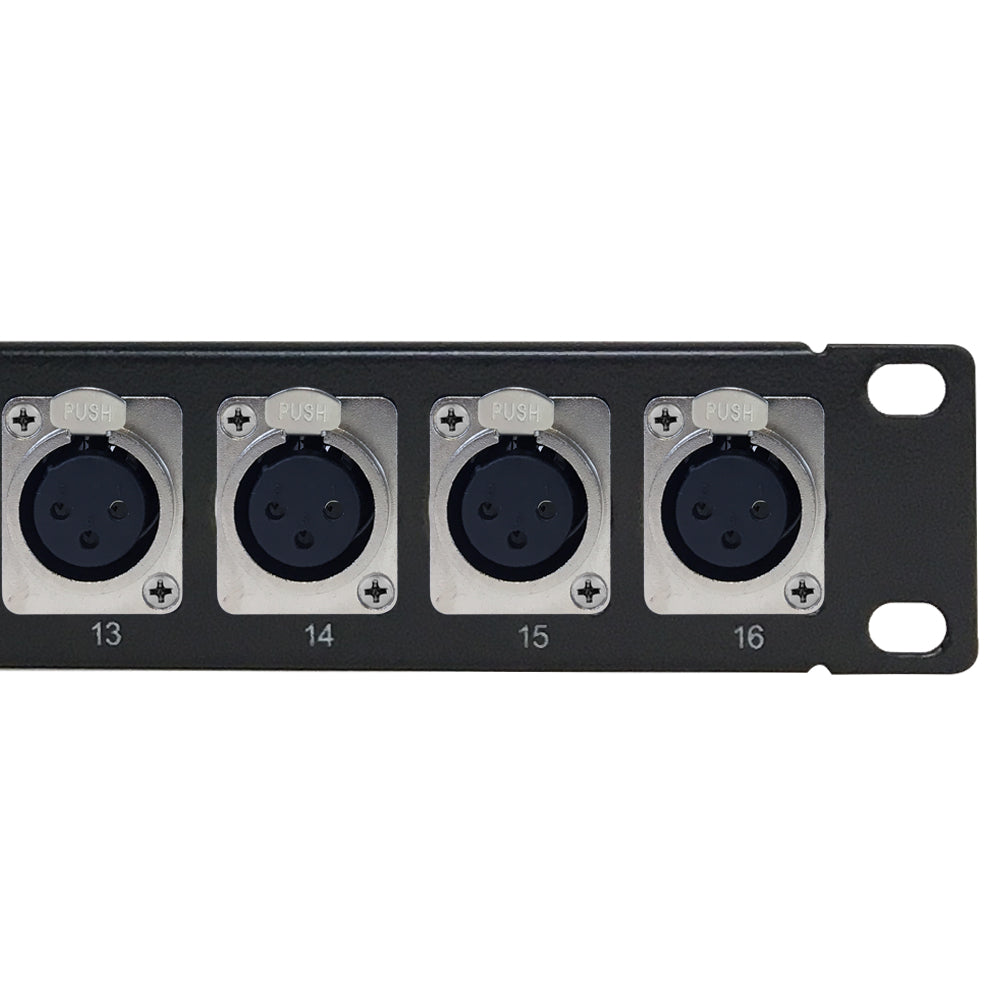 16-Port XLR Female Patch Panel, 19 inch rackmount 1U – Generic – Audio/Video Patch Panels (photo 2)