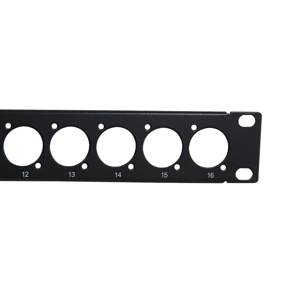 16-port D-cut patch panel, 19 inch rackmount 1U - Unloaded – Generic – Unloaded Patch Panels (photo 2)