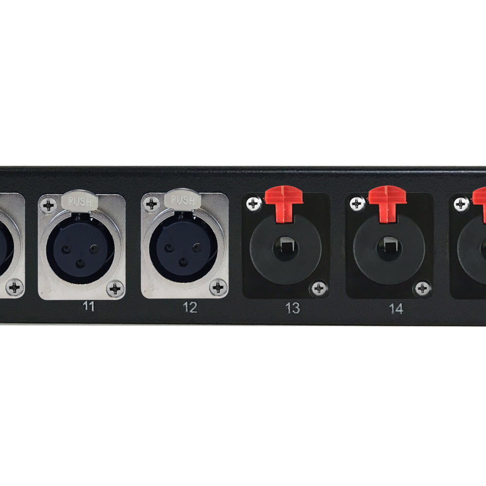 12-Port XLR Female + 4-port TRS Female patch panel, 19 inch rackmount 1U – Generic – Audio/Video Patch Panels (photo 2)