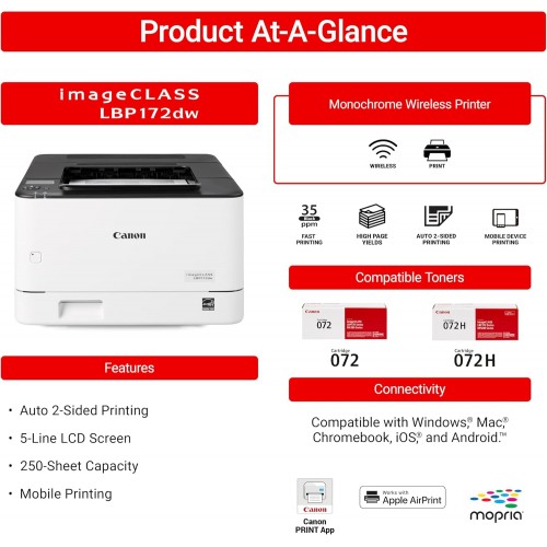 Canon imageCLASS LBP172dw Monochrome Laser Printer, New (photo 3)
