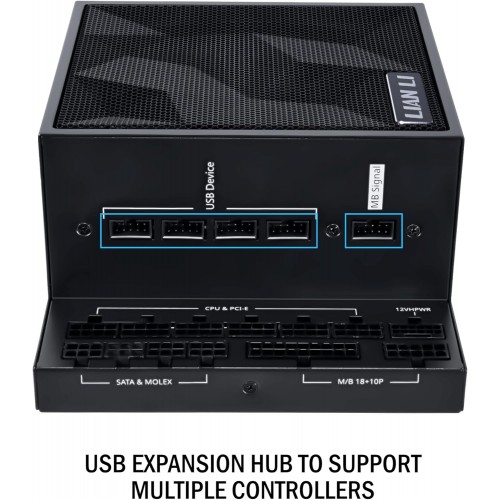 Lian-Li EG1000 1000W 80+Platinum Full-Modular PCIe5.1 ATX3.1 Power Supply (Black) (photo 2)