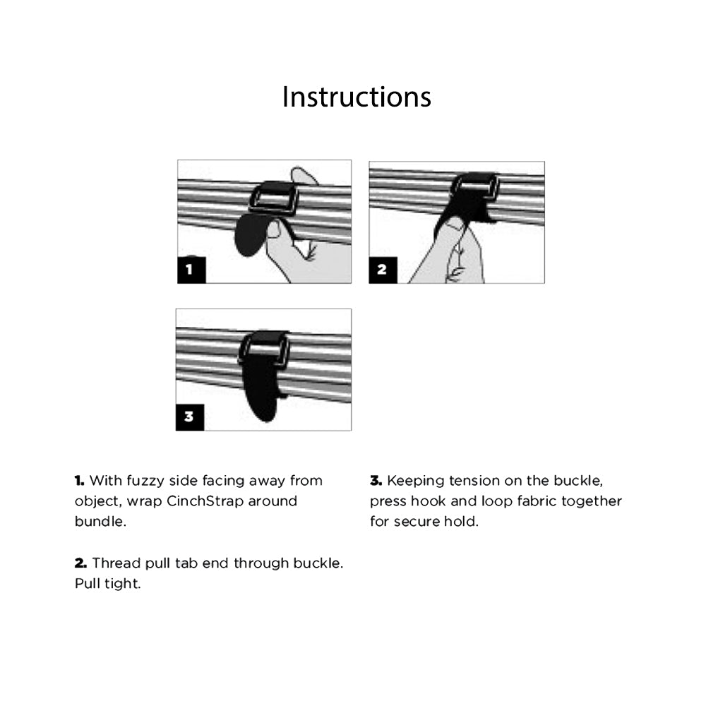 Rip-Tie EconoCinch Pull-Eye Strap - Black - Pack of 20 – Generic – Hook-and-Loop Wraps & Fasteners (photo 2)