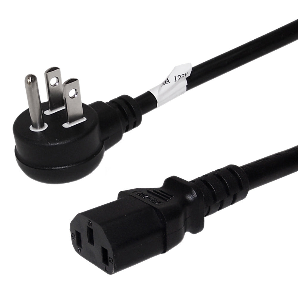NEMA 5-15P Up Angle to IEC C13 Power Cable - SJT Jacket – Generic