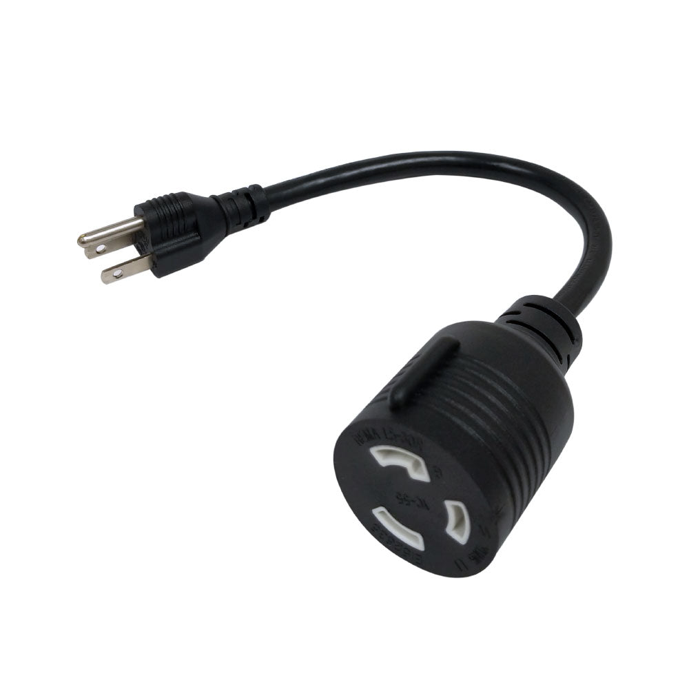 1ft NEMA 5-15P to NEMA L5-30R Power Cable - 14AWG - SJT Jacket – Generic