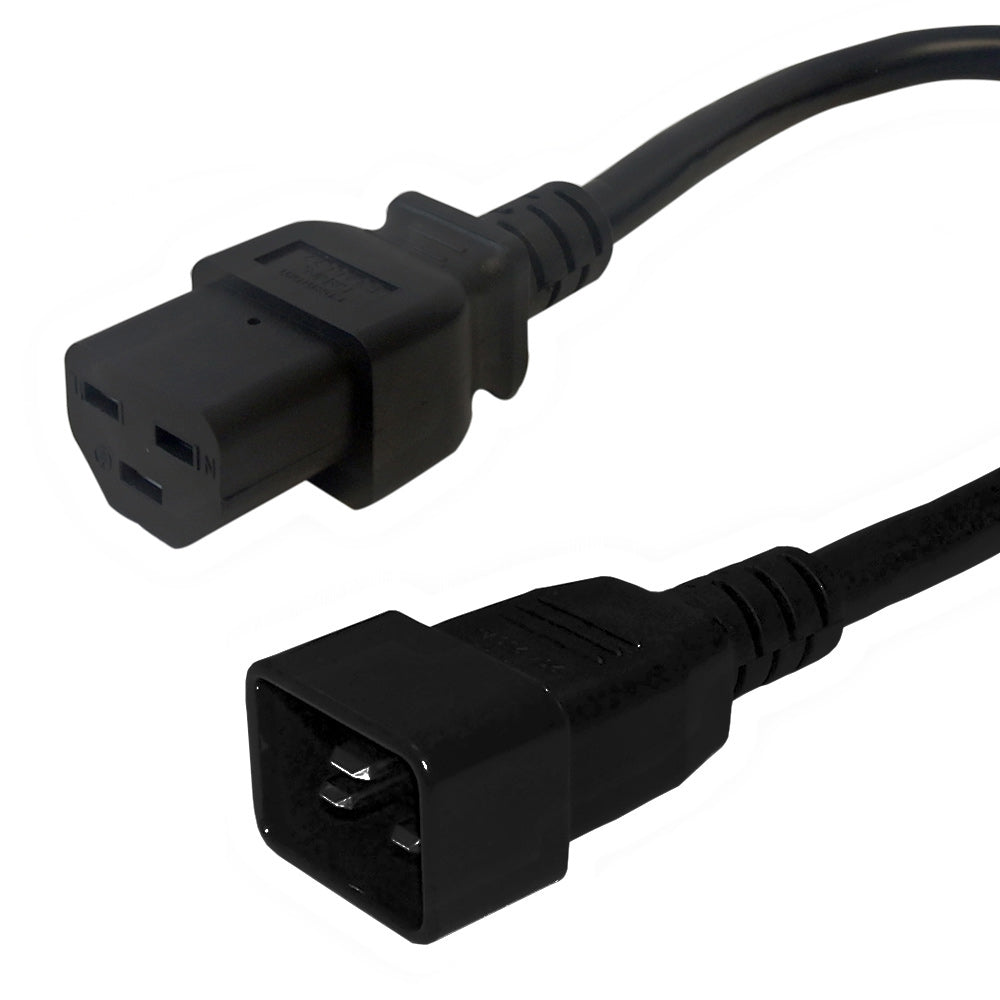 IEC C20 to IEC C21 Power Cable - 12AWG - SJT Jacket – Generic