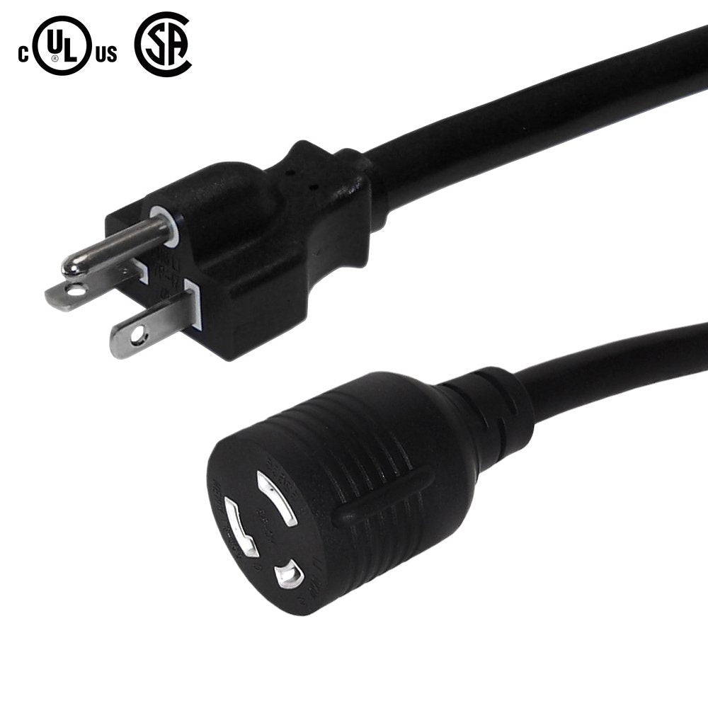 1ft NEMA 5-20P to NEMA L5-30R Power Cable - 12AWG - SJT Jacket – Generic