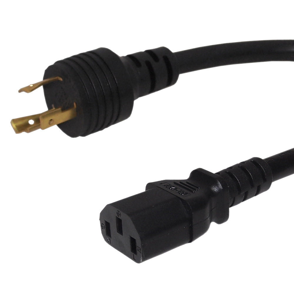NEMA L5-20P to IEC C13 Power Cable - 14AWG - SJT Jacket – Generic