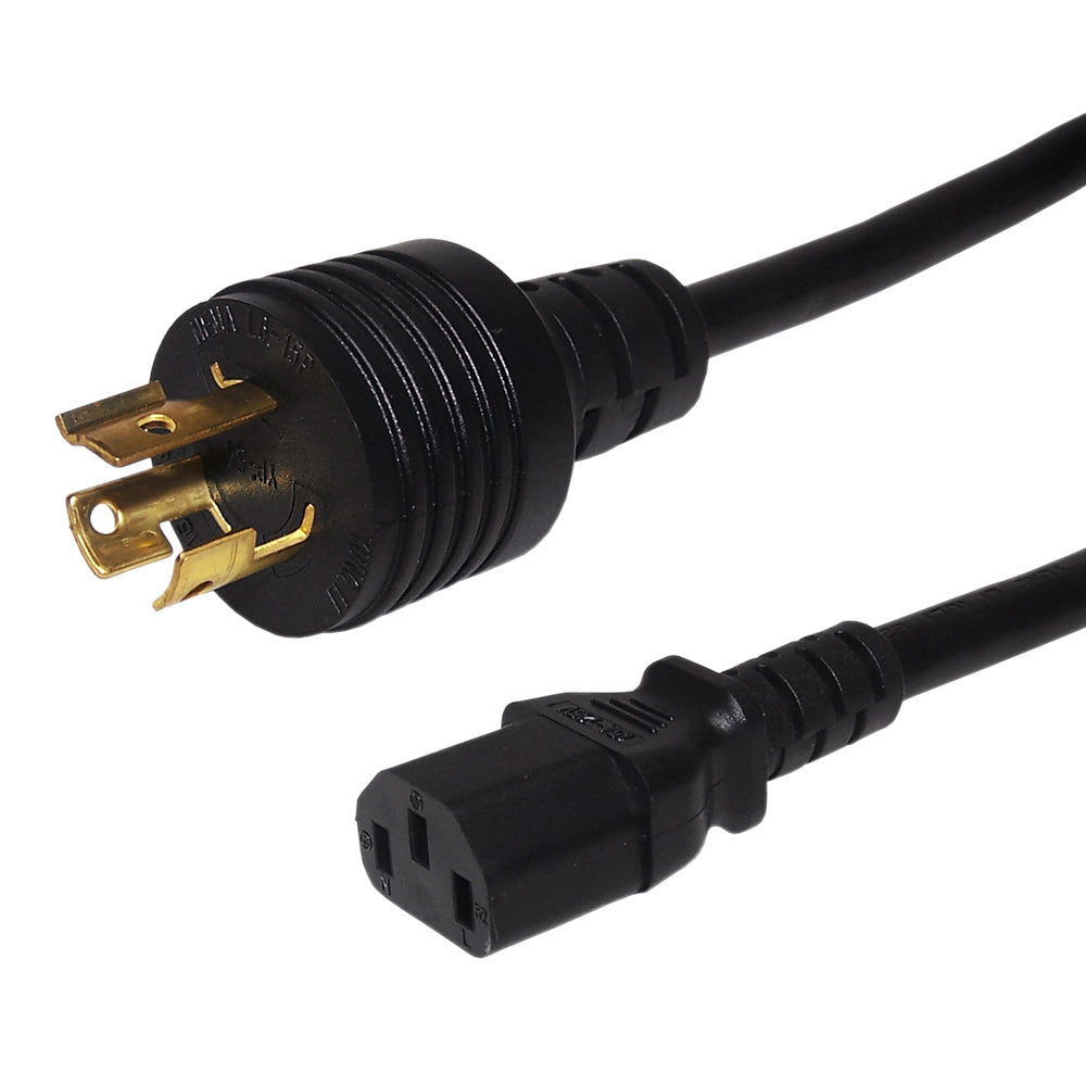 10ft NEMA L6-15P to IEC C13 Power Cable - 14AWG - SJT Jacket – Generic