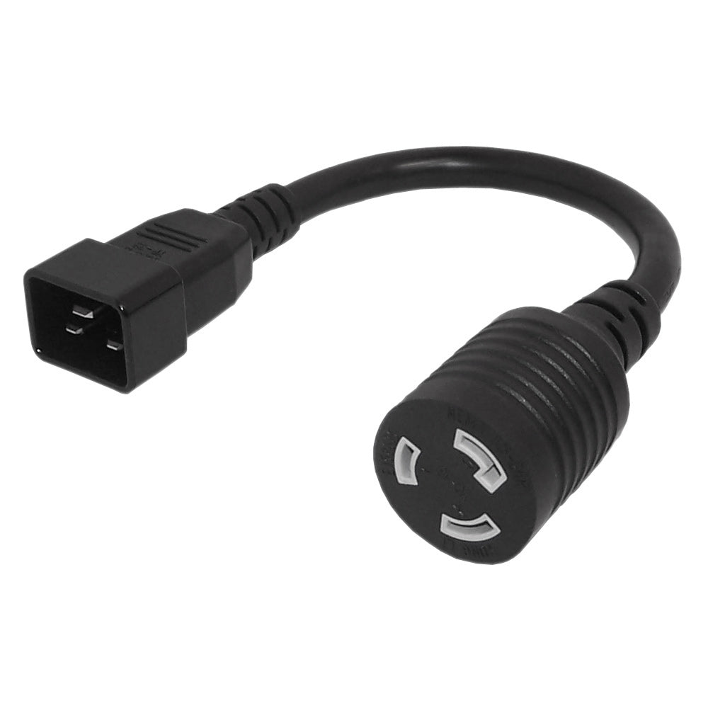1ft IEC C20 to NEMA L6-20R Power Cable - 12AWG - SJT Jacket – Generic