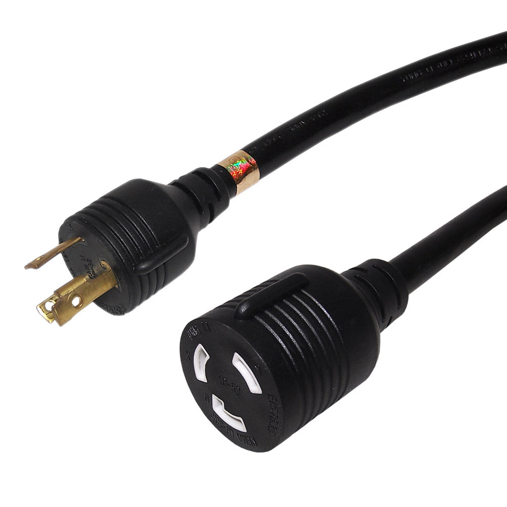 15ft NEMA L6-30P to NEMA L6-30R Power Cable - 10AWG - SJT Jacket (250V 30A) – Generic