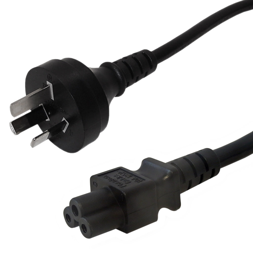 AS3112 (Australia) to IEC C5 - H05VV-F 0.75 (5A 250V) Power Cord - 2m – Generic