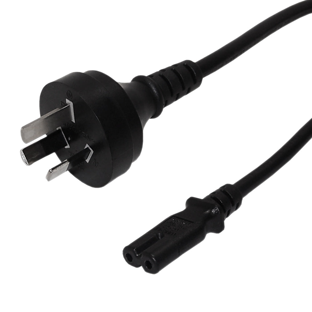 AS3112 (Australia) to C7 - H05VV-F 0.75 (5A 250V) Power Cord - 2m – Generic – International Power Cords