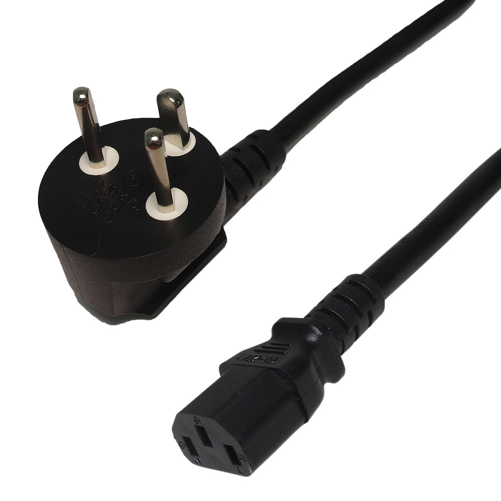 AFSNIT 107-2-D1 (Denmark) to C13 - H05VV-F 1.0 (10A 250V) Power Cord - 2m – Generic – International Power Cords