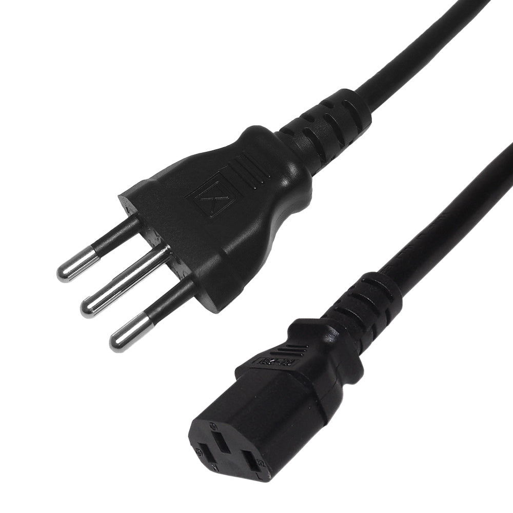 CEI 23-16 (Italy) to IEC C13 - H05VV-F 1.0 (10A 250V) Power Cord - 2m – Generic – International Power Cords
