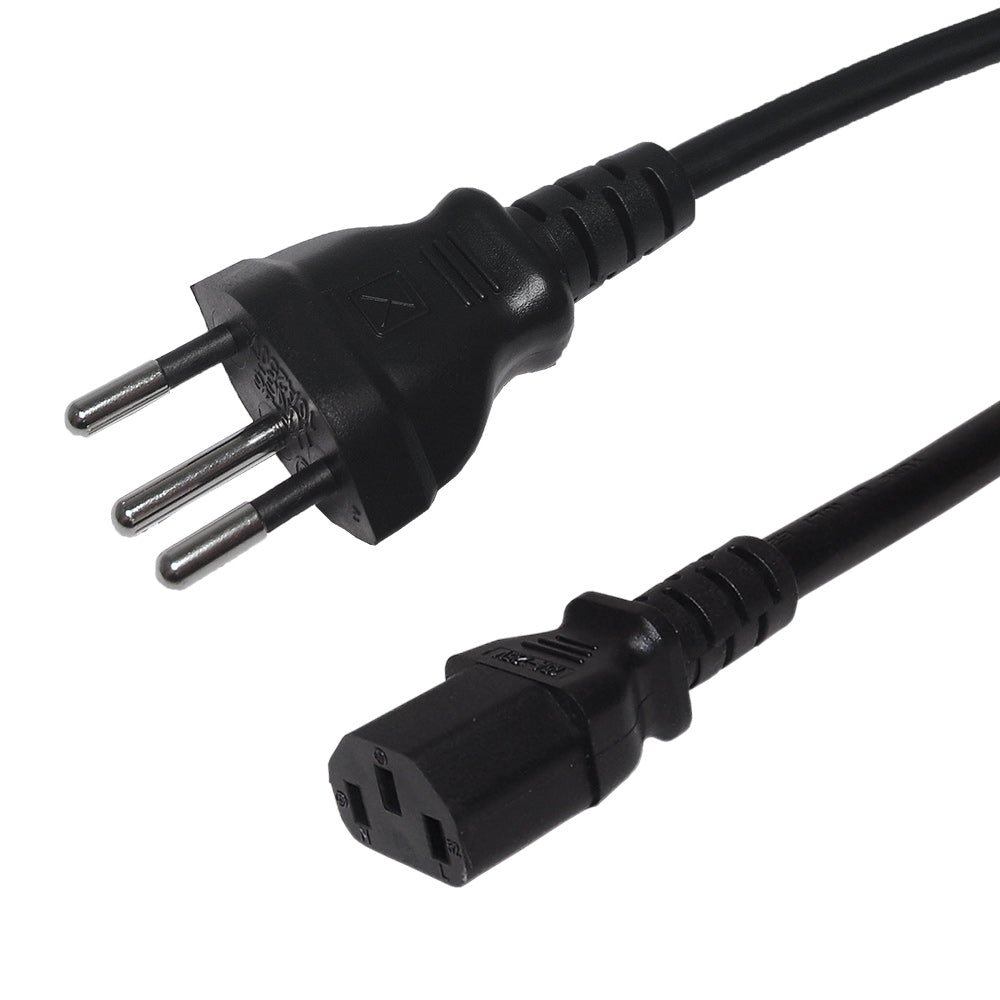 SEV 1011 (Switzerland) to IEC C13 - H05VV-F 1.0 (10A 250V) Power Cord - 2m – Generic – International Power Cords