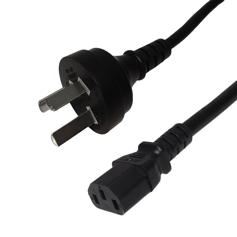GB2099 (China) to IEC C13 - H05VV-F 1.0 (10A 250V) Power Cord - 2m – Generic
