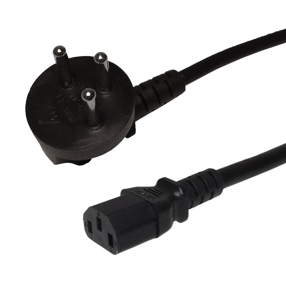 SI32 (Israel) to IEC C13 - H05VV-F 1.0 (6A 250V) Power Cord - 2m – Generic