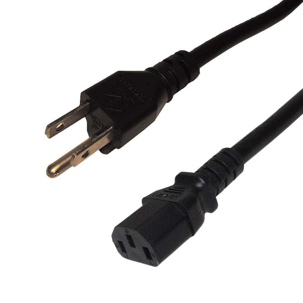 JIS 8303 (Japan) to IEC C13 - VCTF 1.25 (12A 125V) Power Cord - 2m – Generic