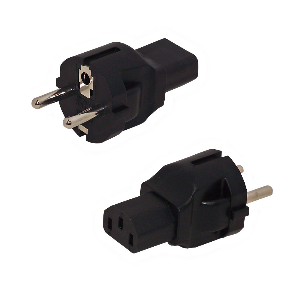 SCHUKO CEE 7/7 (Euro) Male to C13 Power Adapter – Generic – Power Adapters & Couplers