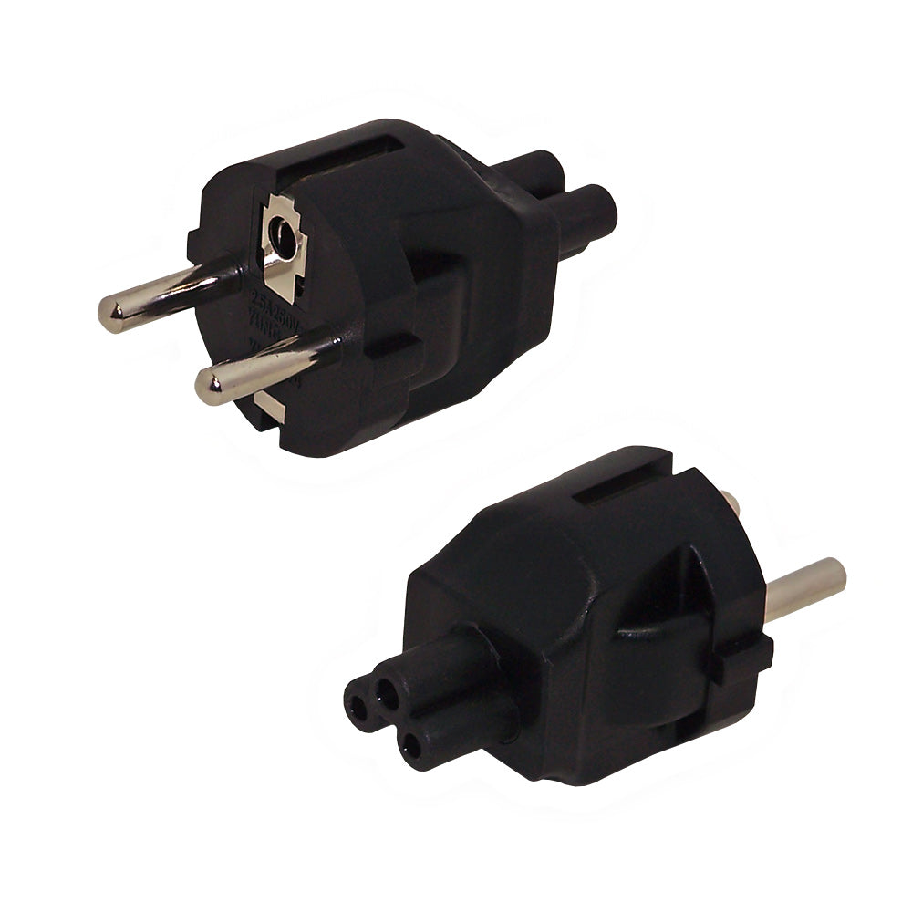 SCHUKO CEE 7/7 (Euro) Male to C5 Power Adapter – Generic