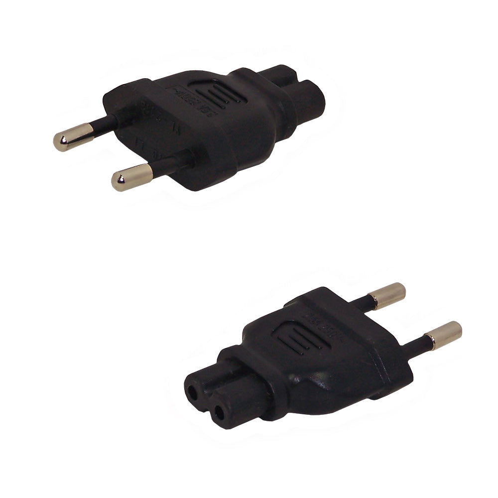 Schuko CEE 7/16 (Euro) Plug to C7 Power Adapter – Generic