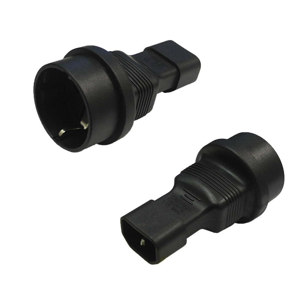 Schuko CEE 7/7 (Euro) Receptacle to C14 Power Adapter – Generic
