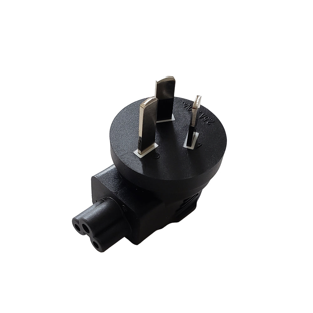 Australia AS 3112 Plug to C5 Power Adapter Down Angle – Generic – Power Adapters & Couplers (photo 2)
