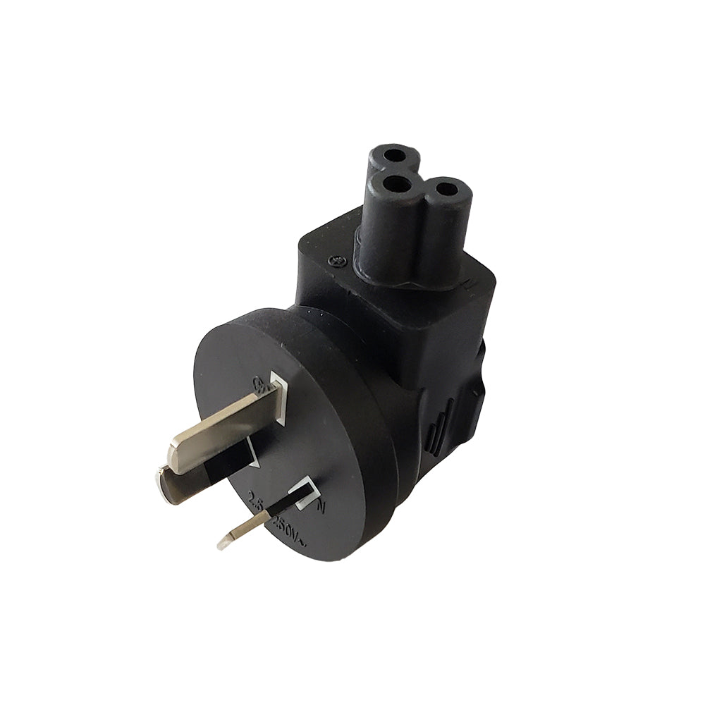 Australia AS 3112 Plug to C5 Power Adapter Down Angle – Generic