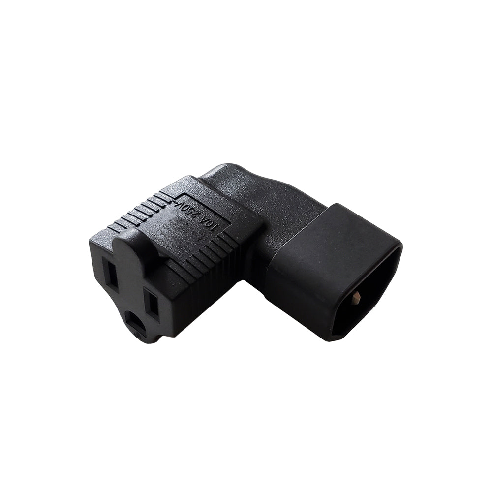 C14 left Angle to 5-15R Right Angle Power Adapter – Generic