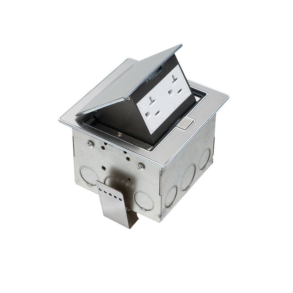 Countertop Pop-up Power Receptacle Box (20A 125V) - Stainless Steel – Generic – Power Outlets
