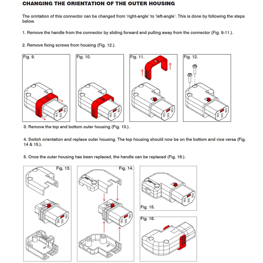C13 Locking Power Cord Connector - Screw On - Right or Left Angle (IEC-Lock Part #: PA130100RBK) – Generic – Power Connectors (photo 3)