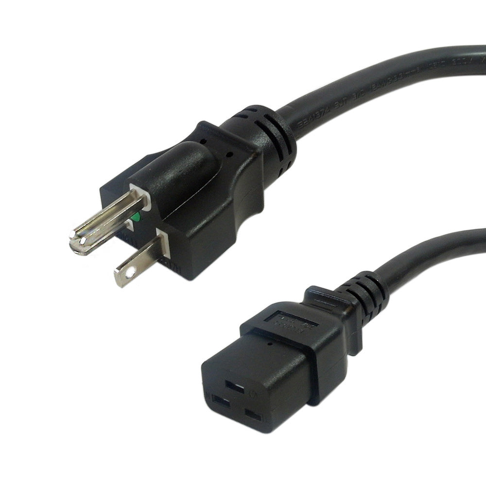 Hospital Grade 5-20P to C19 Power Cable - 12AWG - SJT (20A/125V) – Generic