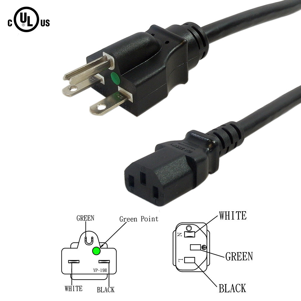 Hospital Grade 6-15P to C13 Power Cable - 14AWG - SJT (15A/250V) – Generic – Hospital Grade Power Cords (photo 2)
