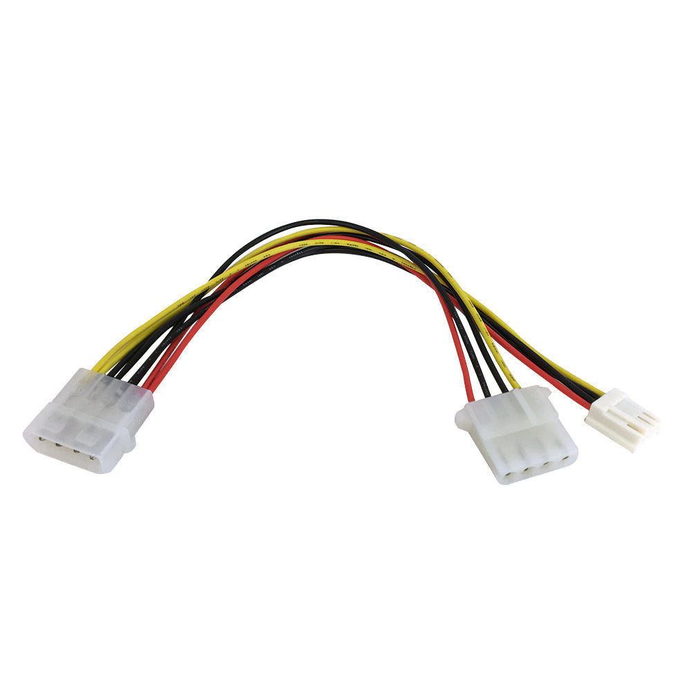 8 inch LP4 Male to LP4 Female and SP4 Female Internal PC Power Splitter Cable – Generic – Internal PC Power Cables