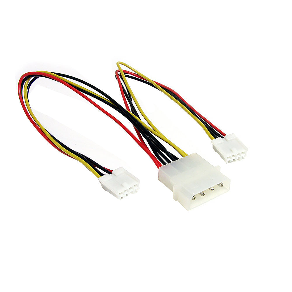 8 inch LP4 Male to 2x SP4 Female Internal Power Splitter Cable – Generic – Internal PC Power Cables