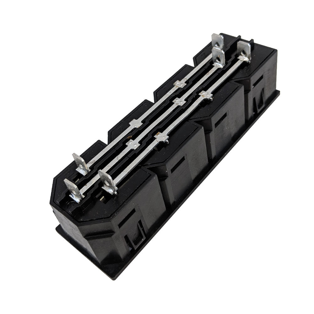 C13 Locking Receptacle - 4 Tier - 6.3mm Terminal, 1.5mm Panel Thickness - Black (IEC-Lock Part #: PA135015BK4) – Generic – Locking IEC Accessories (photo 2)