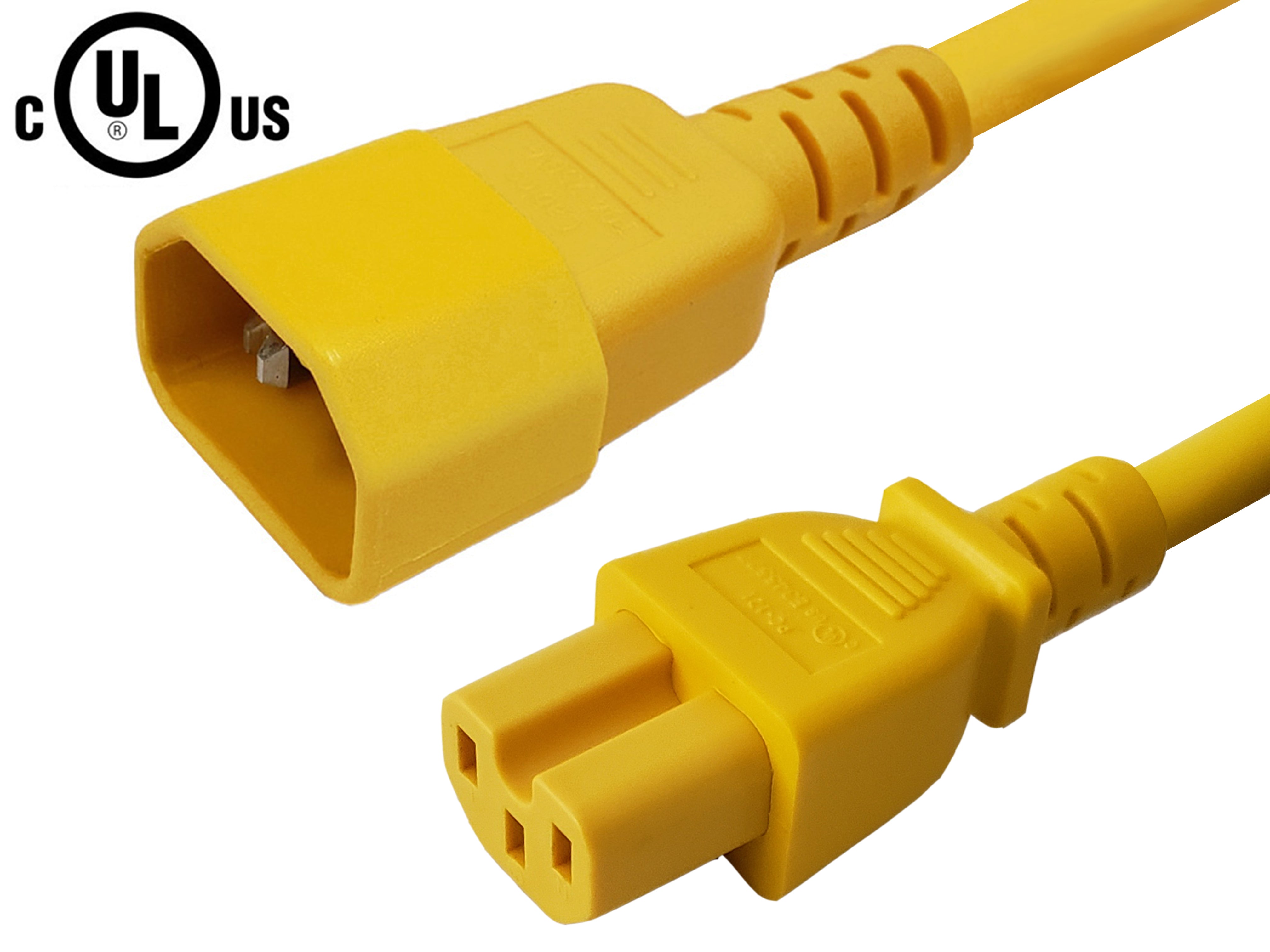 IEC C14 to IEC C15 Power Cable - 14AWG (15A 250V) - SJT Jacket – Generic – AC Power Cords (photo 7)