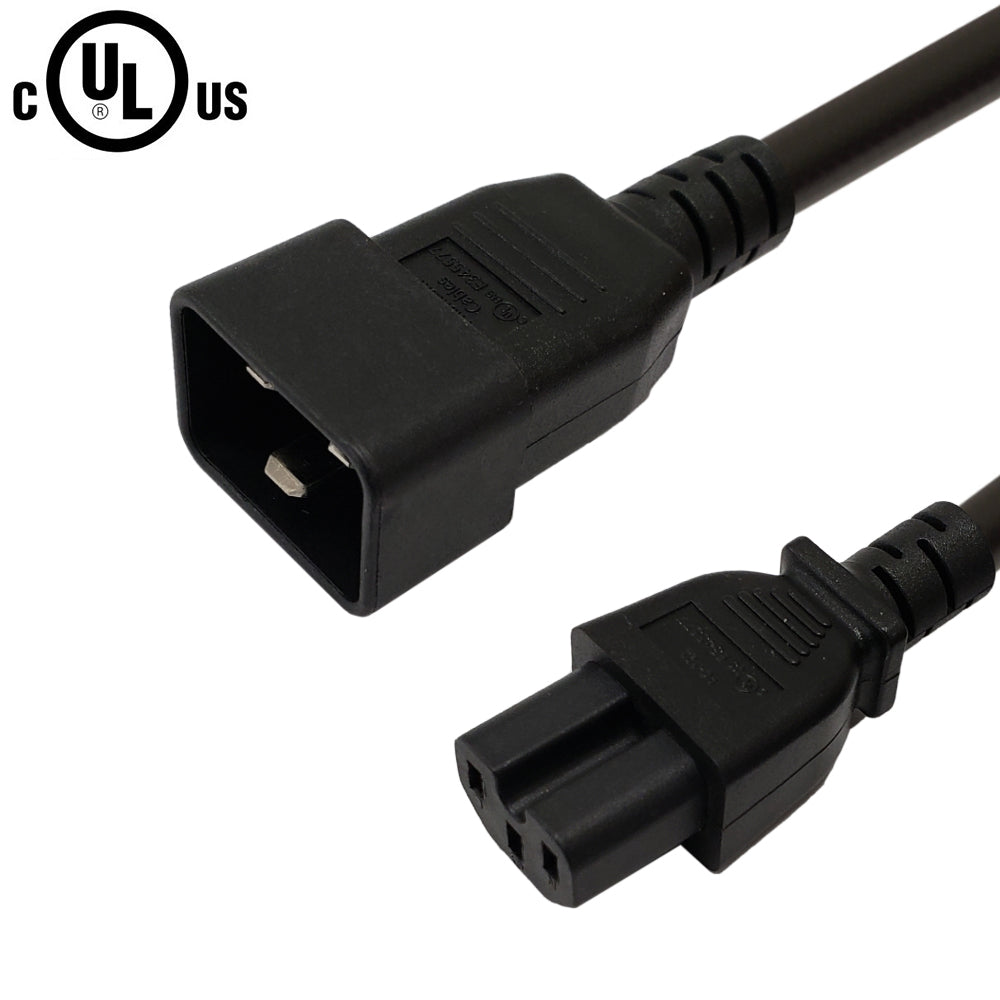 IEC C20 to IEC C15 Power Cable - SJT Jacket – Generic