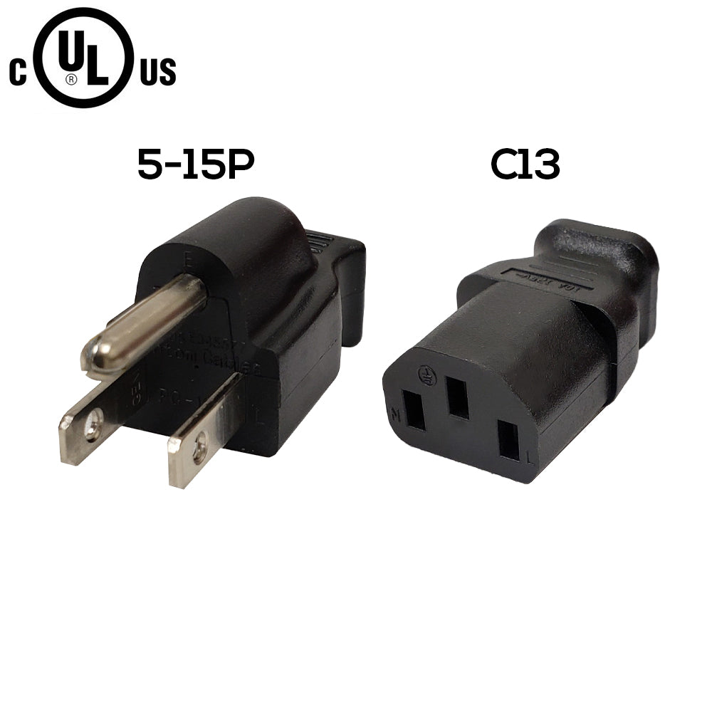 NEMA 5-15P to IEC C13 Power Cable - SJT Jacket - Shielded – Generic – AC Power Cords (photo 2)