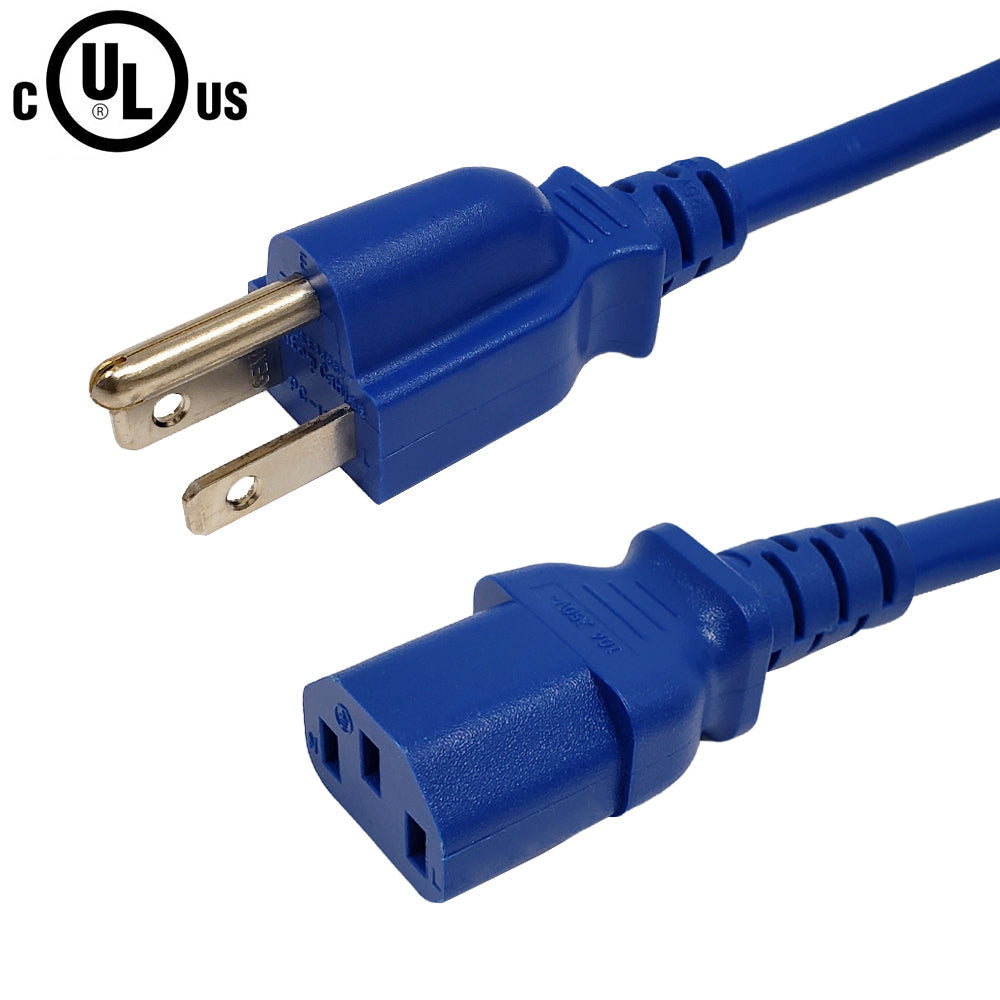 NEMA 5-15P to IEC C13 Power Cable - SJT Jacket – Generic – AC Power Cords (photo 2)