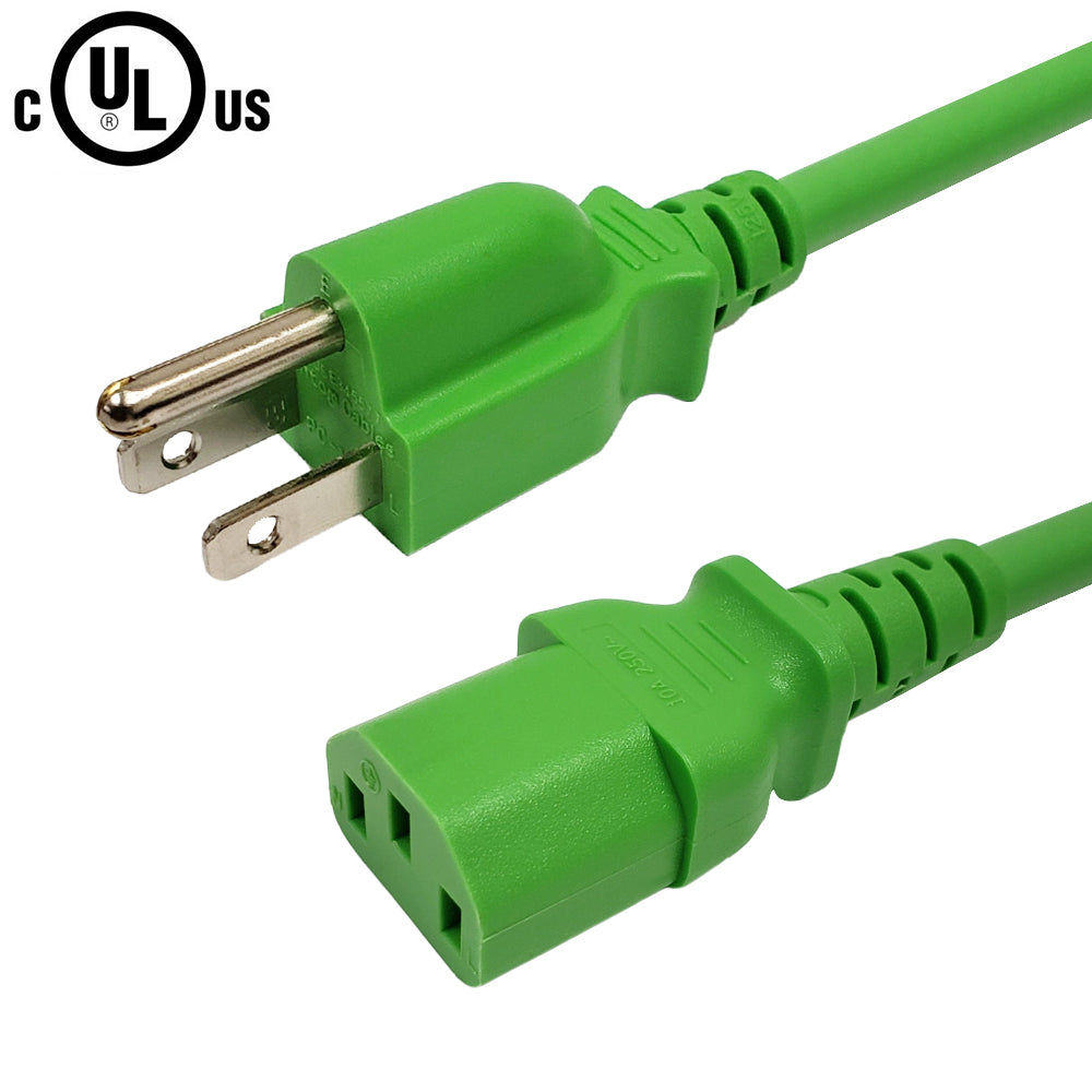 NEMA 5-15P to IEC C13 Power Cable - SJT Jacket – Generic – AC Power Cords (photo 3)