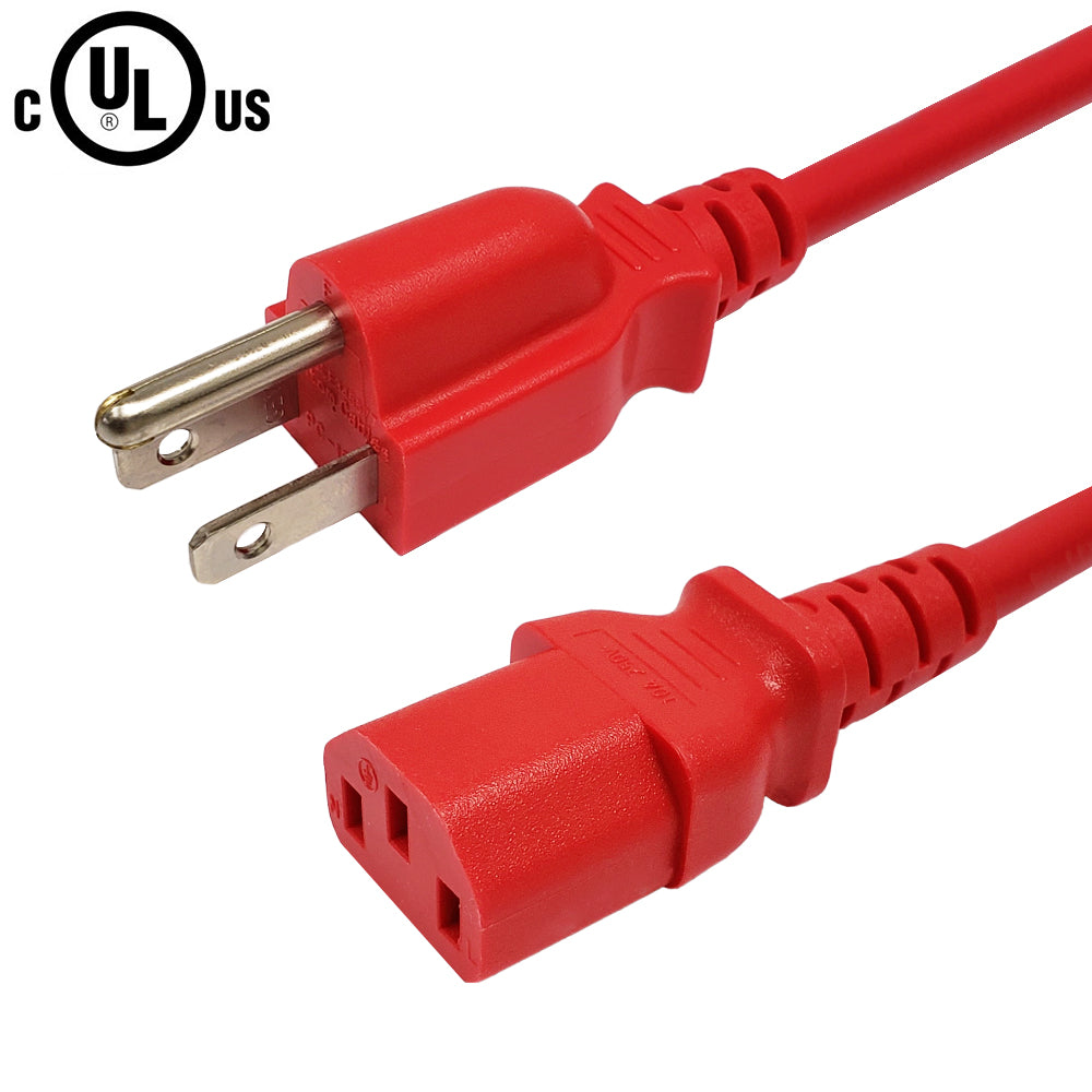 NEMA 5-15P to IEC C13 Power Cable - SJT Jacket – Generic – AC Power Cords (photo 4)