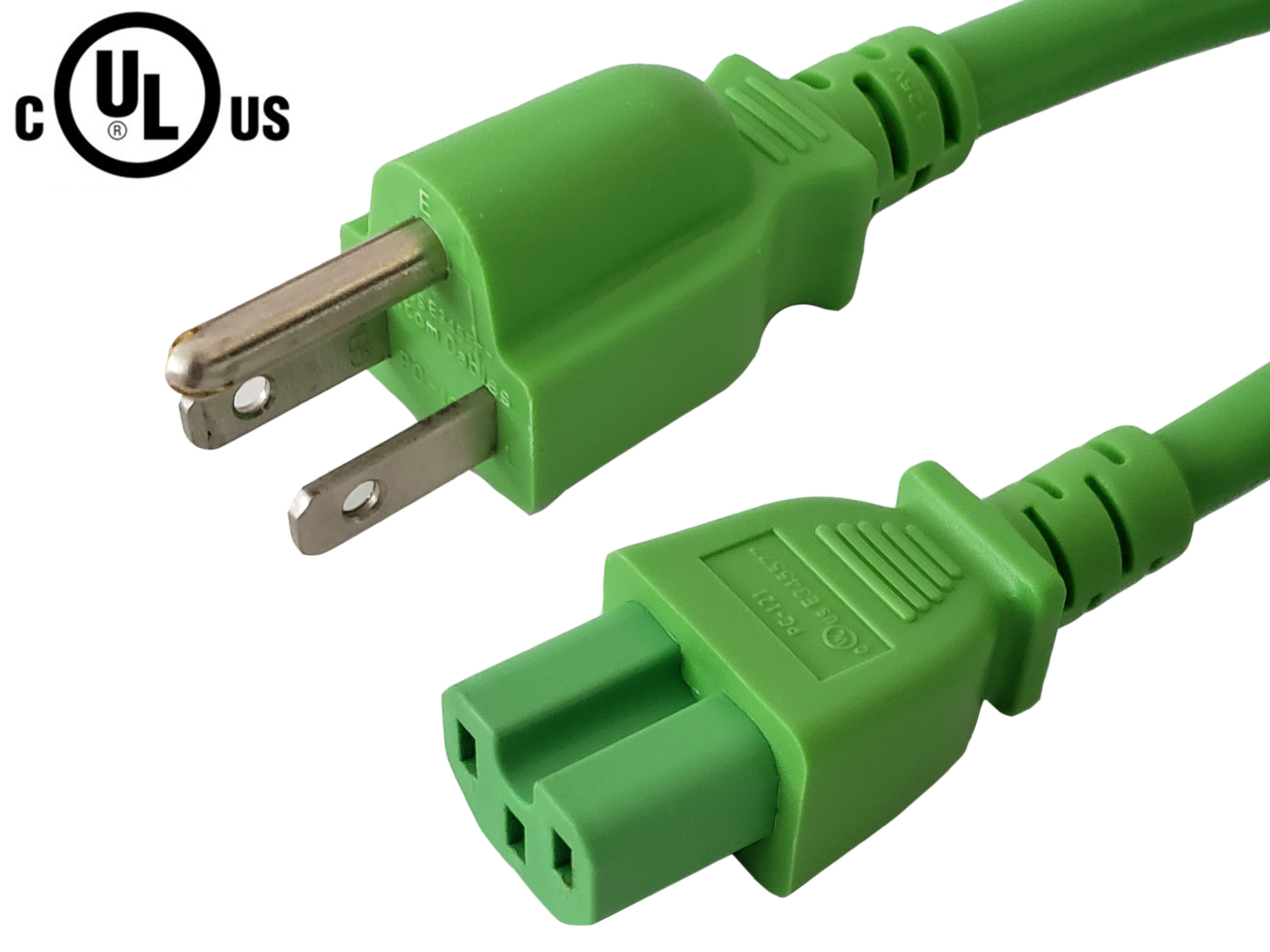NEMA 5-15P to IEC C15 Power Cable - SJT Jacket – Generic – AC Power Cords (photo 4)