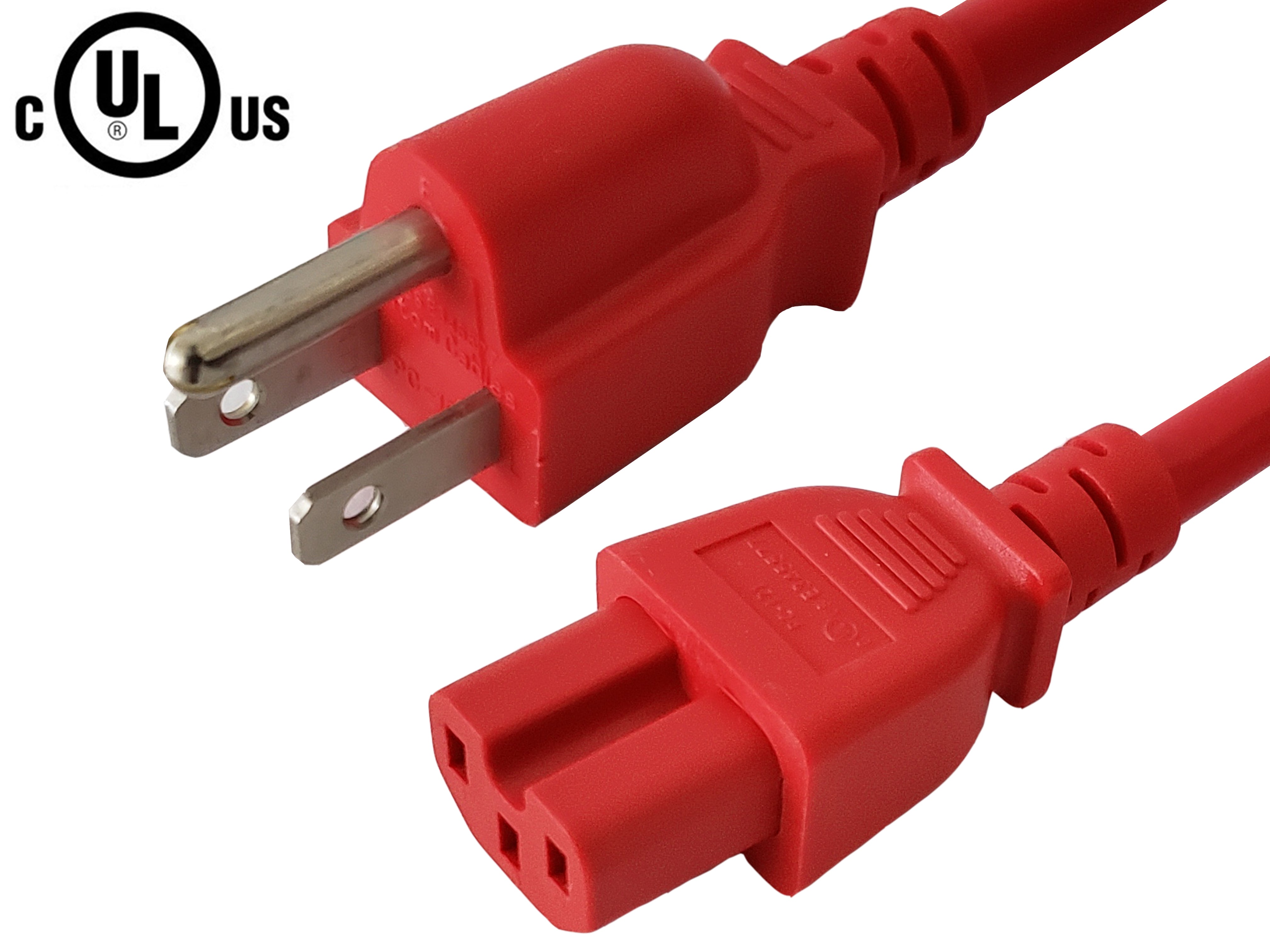 NEMA 5-15P to IEC C15 Power Cable - SJT Jacket – Generic – AC Power Cords (photo 5)