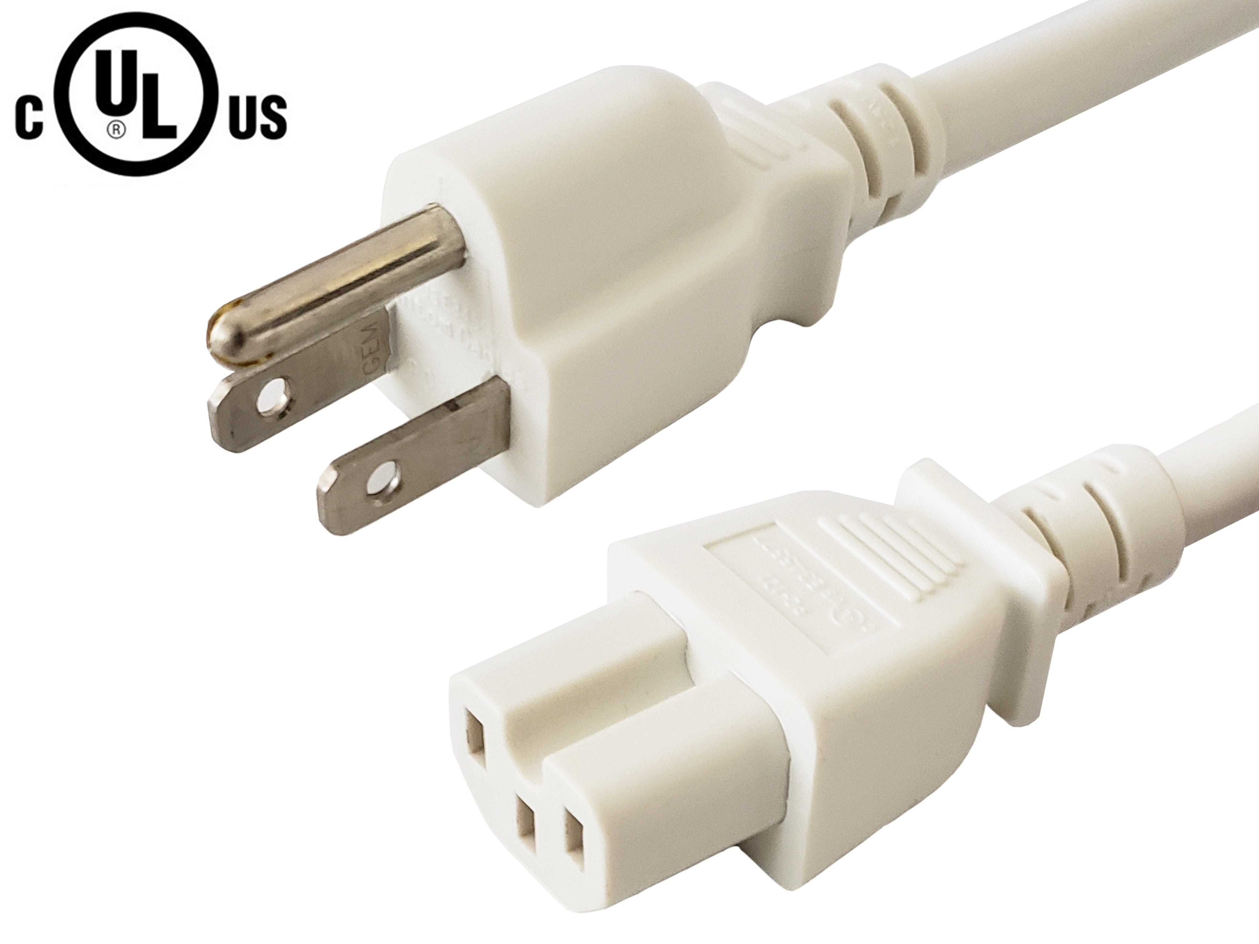 NEMA 5-15P to IEC C15 Power Cable - SJT Jacket – Generic – AC Power Cords (photo 6)