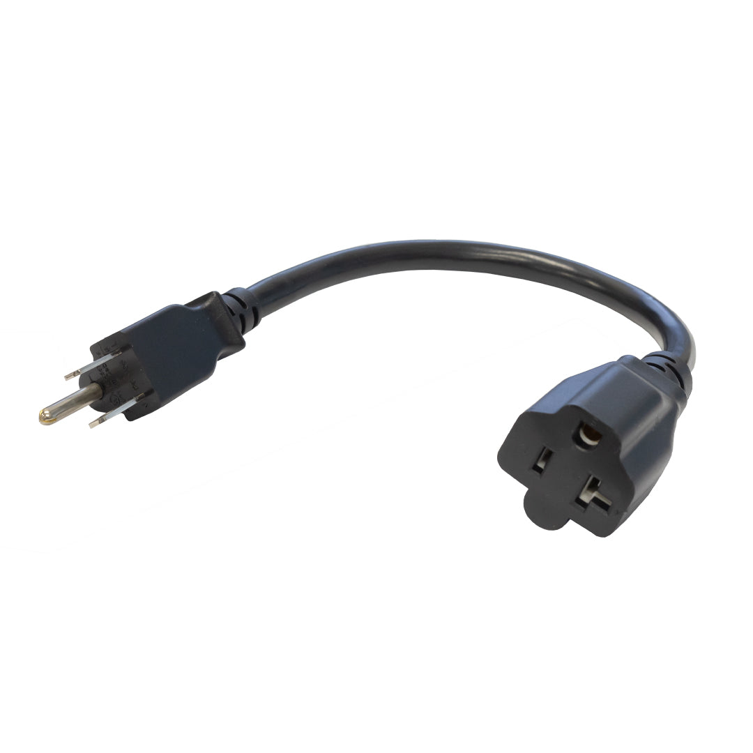 1ft NEMA 5-15P to NEMA 5-20R Power Cable - 14AWG - SJT Jacket – Generic – AC Power Cords