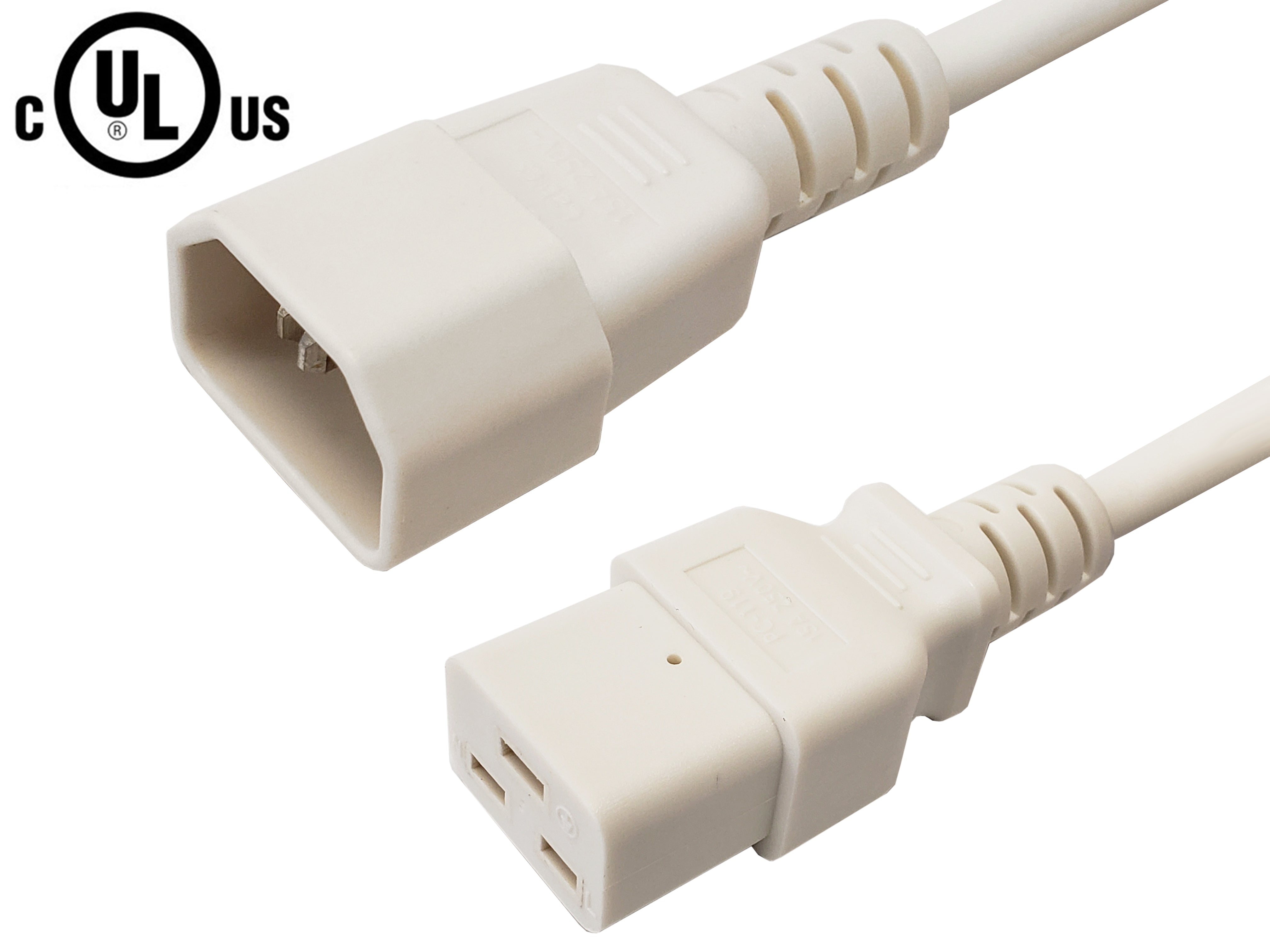 IEC C14 to IEC C19 Power Cable - 14AWG (15A 250V) - SJT Jacket – Generic – AC Power Cords (photo 6)